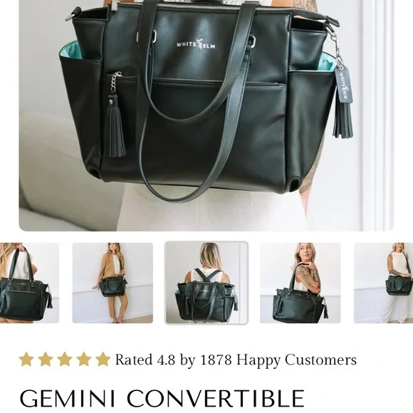 Travel Tote 
GEMINI CONVERTIBLE BACKPACK BLACK - Picture 8 of 12